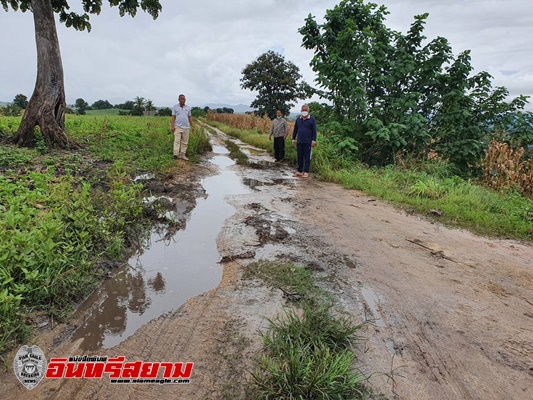 ตาก-สำรวจถนนเพื่อการเกษตร ที่ใด้รับความเสียหาย หลังจากฝนตกติดต่อกันหลายวัน
